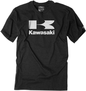 Factory Effex - Kawasaki Flying-K T-Shirt - Heather Charcoal - XL - Kawasaki T-Shirt - 22-87116