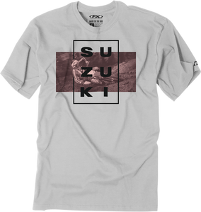 Factory Effex - Suzuki Rider T-Shirt - Light Gray - 2XL - Suzuki Rider T-Shirt - 25-87408