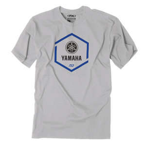 Factory Effex - Yamaha Hexagon T-Shirt - Gray - XL - Yamaha Hexagon T-Shirt - 26-87206
