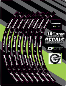 D'cor Visuals - Rim Decal - Kawasaki Logo - 19" Rear - Rim Decal - 40-80-201