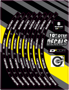 D'cor Visuals - Rim Decal - Suzuki Logo - 19" Rear - Rim Decal - 40-80-205