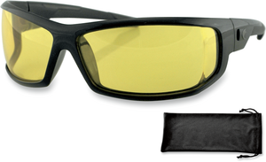 Bobster - AXL Sunglasses - Gloss Black - Yellow - AXL Sunglasses - EAXL001Y Bobster - AXL Sunglasses - Gloss Black - Yellow - AXL Sunglasses - EAXL001Y