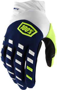 100% - Airmatic Gloves - Navy/White - Small - Airmatic Gloves - 10000-00015