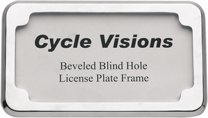 Cycle Visions - Beveled License Plate Frame - Chrome - Beveled License Plate Frame - CV-4615 Cycle Visions - Beveled License Plate Frame - Chrome - Beveled License Plate Frame - CV-4615
