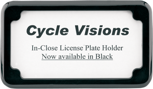 Cycle Visions - Beveled License Plate Frame - Black - Beveled License Plate Frame - CV-4615B Cycle Visions - Beveled License Plate Frame - Black - Beveled License Plate Frame - CV-4615B