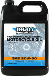 Drag Specialties Oil - Engine Oil 20W-50 - 1 U.S. gal. - V-Twin High-Performance Mineral Engine Oil - 198926 Drag Specialties Oil - Engine Oil 20W-50 - 1 U.S. gal. - V-Twin High-Performance Mineral Engine Oil - 198926