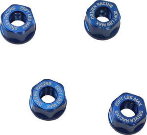 Driven Racing - Aluminum Sprocket Nuts - Blue - M8 x 1.25 - Sprocket Nuts - DSN-02-BL
