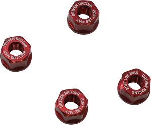 Driven Racing - Aluminum Sprocket Nuts - Red - M8 x 1.25 - Sprocket Nuts - DSN-02-RD