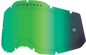 100% - Accuri 2/Racecraft 2/Strata 2 Dual Lens - Vented - Green Mirror - Accuri 2/Racecraft 2/Strata 2 Goggle Dual Lens  Vented - 59083-00005