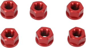Driven Racing - Aluminum Sprocket Nuts - Red - M10 x 1.25 - Sprocket Nuts - DSNRD