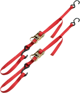 Ancra - Integra Rat Pak Tie-Down - 1" x 6' - Red - 1" Integra Rat Pak Tie-Downs - 49498-10 Ancra - Integra Rat Pak Tie-Down - 1" x 6' - Red - 1" Integra Rat Pak Tie-Downs - 49498-10