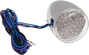 Chris Products - Turn Signal - Red LED - Chrome/Clear - Custom Signal Light - 8501C-LED-R
