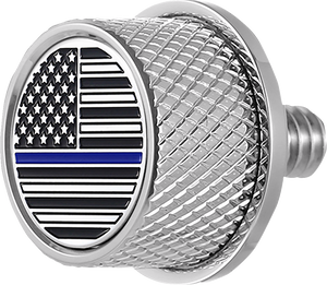 Figurati Designs - Seat Mounting Knob - Stainless Steel - Blue Line American Flag - Seat Mounting Knob - FD70-SEAT KN-SS Figurati Designs - Seat Mounting Knob - Stainless Steel - Blue Line American Flag - Seat Mounting Knob - FD70-SEAT KN-SS