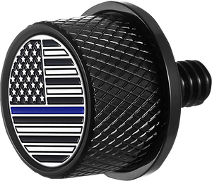 Figurati Designs - Seat Mounting Knob - Black - Blue Line American Flag - Seat Mounting Knob - FD71-SEAT KN-BK Figurati Designs - Seat Mounting Knob - Black - Blue Line American Flag - Seat Mounting Knob - FD71-SEAT KN-BK