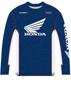 Honda Apparel - Honda HRC Long-Sleeve T-Shirt - Navy/White - Large - Honda HRC Long-Sleeve T-Shirt - NP21S-M2482-L