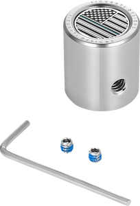 Figurati Designs - Heel-Toe Shifter Cover - Green Line American Flag - Stainless Steel - Heel-Toe Shifter Cover - FD72-HTSC-SS Figurati Designs - Heel-Toe Shifter Cover - Green Line American Flag - Stainless Steel - Heel-Toe Shifter Cover - FD72-HTSC-SS