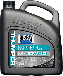 Bel-ray - Thumper Synthetic Blend 4T Oil - 10W-40 - 4L - Thumper Racing Synthetic Ester Blend 4T Engine Oil - 99520-B4LW Bel-ray - Thumper Synthetic Blend 4T Oil - 10W-40 - 4L - Thumper Racing Synthetic Ester Blend 4T Engine Oil - 99520-B4LW