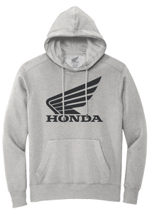 Honda Apparel - Honda Wing Hoodie - Gray/Black - Large - Honda Wing Hoodie - NP21S-S3028-L