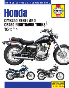 Haynes - Manual - Honda Rebel/Nighthawk '85-'16 - Motorcycle Repair Manual  Motorcycle, Honda - M2756