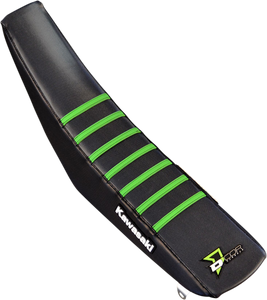 D'cor Visuals - Seat Cover - Black/Green - KLX110 '03-'22 - Seat Cover - 30-20-080