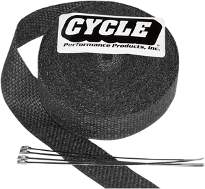 Cycle Performance Prod. - Exhaust Wrap Kit - Black - 1x50 - Fiberglass Exhaust Wrap Kit - CPP/9044