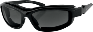 Bobster - Road Hog II Convertible Sunglasses - Gloss Black - Interchangeable Lens - Road Hog II Convertible Sunglasses - BRH2001 Bobster - Road Hog II Convertible Sunglasses - Gloss Black - Interchangeable Lens - Road Hog II Convertible Sunglasses - BRH2001