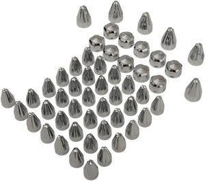 Ciro - Caps - Flute - M8 - Chrome - Bolt Cap Sets - 70023 Ciro - Caps - Flute - M8 - Chrome - Bolt Cap Sets - 70023