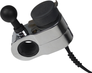 Gears Canada - Dual USB Charger - 1" Ball Mount - Black - Dual USB Port Charger with 1" Ball Mount - 100366-1