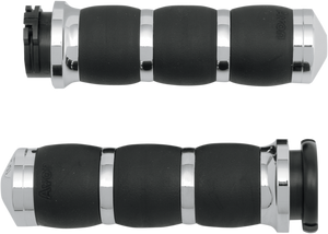 Avon Grips - Grips - Velvet Air - Chrome - 3-Ring Velvet Air Grips - AIR-93 Avon Grips - Grips - Velvet Air - Chrome - 3-Ring Velvet Air Grips - AIR-93