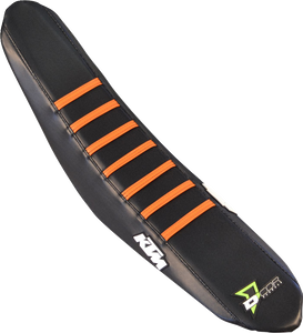 D'cor Visuals - Seat Cover - Black/Orange - SXF '23 - Seat Cover - 30-30-310