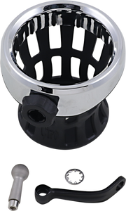 Ciro - Drink Holder -  Mirror Stem Mount - Chrome/Black - Drink Holder - 50420 Ciro - Drink Holder -  Mirror Stem Mount - Chrome/Black - Drink Holder - 50420