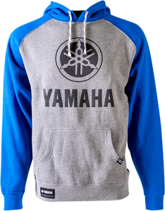 Factory Effex - Yamaha Pullover Hoodie - Gray/Royal Blue - Large - Yamaha Icon Pullover Hoodie - 24-88204 Factory Effex - Yamaha Pullover Hoodie - Gray/Royal Blue - Large - Yamaha Icon Pullover Hoodie - 24-88204