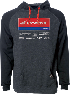 Factory Effex - Honda 21 Racewear Hoodie - Charcoal/Black - Medium - 21 Racewear Hoodie - 24-88322