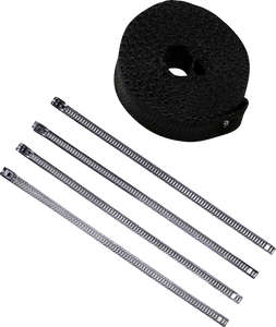 Cycle Performance Prod. - Exhaust Wrap Kit - Metallic Black - 2x25 - Lava Rock Exhaust Wrap Kit - CPP/9242