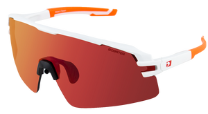 Bobster - Flash Sunglasses - Matte White/Orange - Smoke Black Red Revo - Flash Sunglasses - BFLA01 Bobster - Flash Sunglasses - Matte White/Orange - Smoke Black Red Revo - Flash Sunglasses - BFLA01