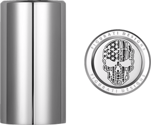 Figurati Designs - Docking Hardware Covers - American Flag Skull - Contrast Cut - Stainless Steel - Docking Covers - FD27-DC-2545-SS Figurati Designs - Docking Hardware Covers - American Flag Skull - Contrast Cut - Stainless Steel - Docking Covers - FD27-DC-2545-SS