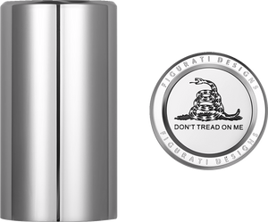 Figurati Designs - Docking Hardware Covers - Don't Tread On Me - Long - Stainless Steel - Docking Covers - FD40-DC-2545-SS