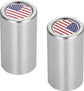 Figurati Designs - Docking Hardware Covers - American Flag - Long - Stainless Steel - Docking Covers - FD20-DC-2545-SS Figurati Designs - Docking Hardware Covers - American Flag - Long - Stainless Steel - Docking Covers - FD20-DC-2545-SS