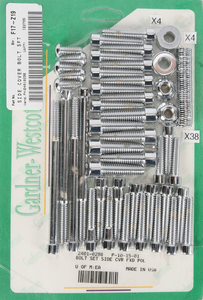 Gardner-westcott - Bolt Set - Side Cover - Polished - Bolt Kit - P-10-15-01