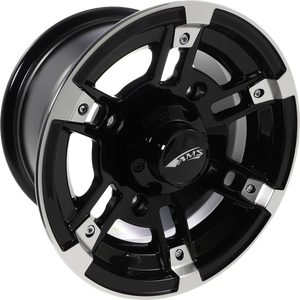 Ams - Wheel - Roll'n 104 - Front/Rear - Machined Black - 12x7 - 4/156 - 4+3 - Rolln 104 Wheel - 2748-031AB