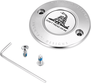 Figurati Designs - Timing Cover - 2 Hole - Don't Tread on Me - Stainless Steel - Timing Cover - FD40-TC-2H-SS