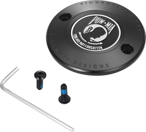 Figurati Designs - Timing Cover - 2 Hole - POW MIA - Black - Timing Cover - FD50-TC-2H-BLK