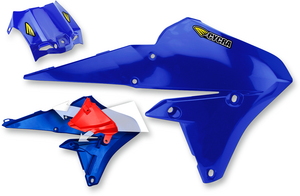 Cycra - PowerFlow Shrouds - with Air Box Cover - Blue - Powerflow Intake Radiator Shrouds - 1CYC-1778-62