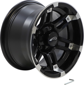 Ams - Wheel - Roll'n 104 - Rear - Machined Black - 12x7 - 4/4 - 3+4 - Rolln 104 Wheel - 0230-0759