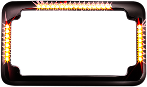 Cycle Visions - License Plate Frame - Flat - Black - Slick Signals Flat License Plate Frame - CV-4620B Cycle Visions - License Plate Frame - Flat - Black - Slick Signals Flat License Plate Frame - CV-4620B