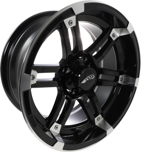 Ams - Wheel - Roll'n 104 - Rear - Machined Black - 14x7 - 4/4 - 3+4 - Rolln 104 Wheel - 0230-0760