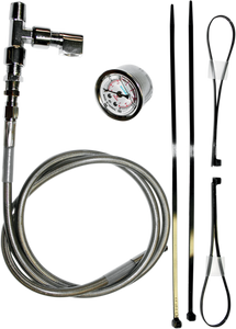 Feuling Oil Pump Corp. - Remote Oil Pressure Gauge/Line Kit - Stainless/Chrome - Remote Oil Pressure Gauge/Line Kits - 9018