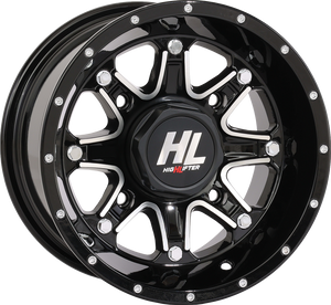 High Lifter - Wheel - HL4 - Front/Rear - Gloss Black w/Machined - 12x7 - 4/137 - 4+3 (+10 mm) - HL4 Wheel - 12HL04-1137