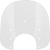 Memphis Shades - Fats Windshield - 15" - 9" Headlight Cutout - Clear - Plastic - Replacement Fats Windshield Plastic - MEP3520