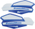 Powermadd - Handguards - Blue/White - Star Series Handguards - 34221 Powermadd - Handguards - Blue/White - Star Series Handguards - 34221